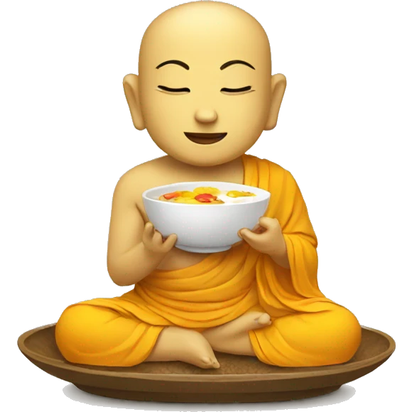 budddha eating breakfast emoji