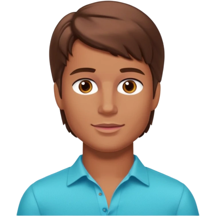 barbie merliah summers as a guy with brown har and brown eyes and tanned skin emoji