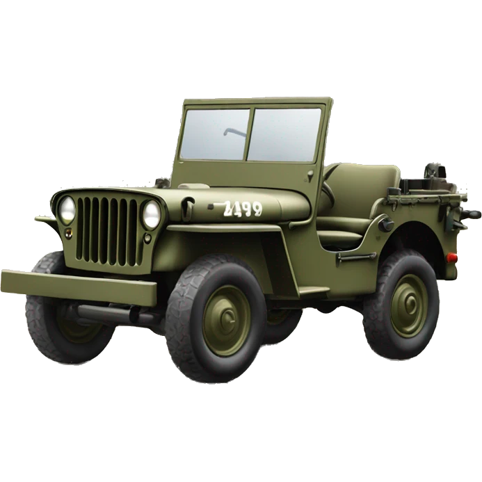 jeep WILLYS with Machine gun emoji