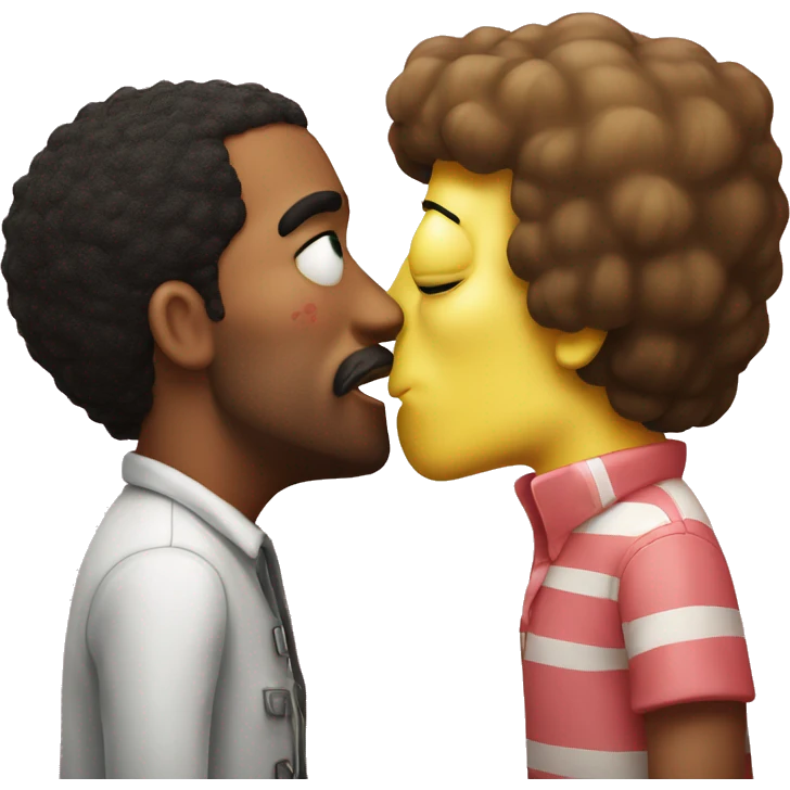 Patrick kissing spongebob emoji