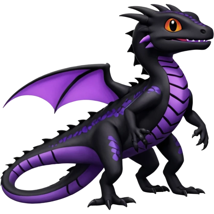 Toothless-Salandit-Fakémon-hybrid-creature (full body)  emoji
