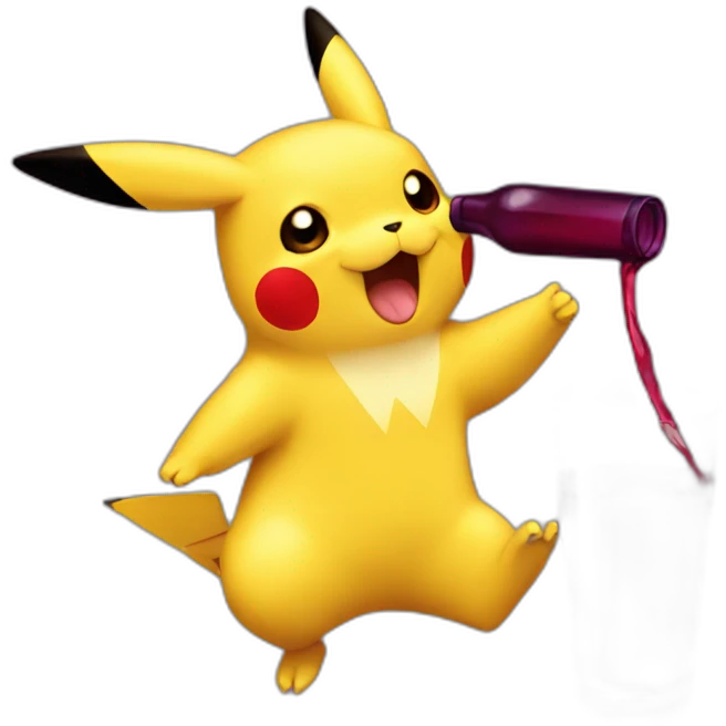 pikachu-drinking-wine emoji