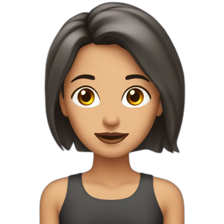 Mujer de cabello corto hasta los hombros emoji