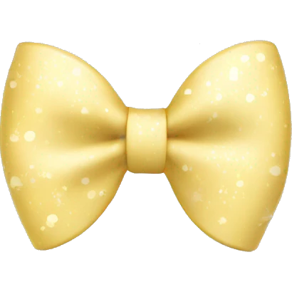 Pastel yellow bow with sparkles emoji