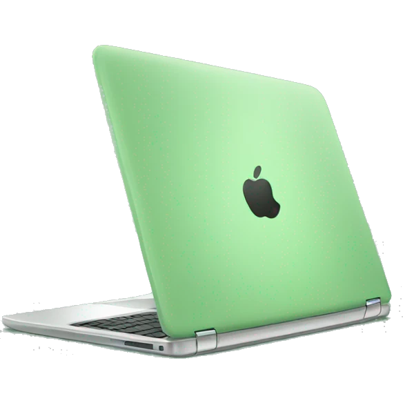 light green laptop emoji