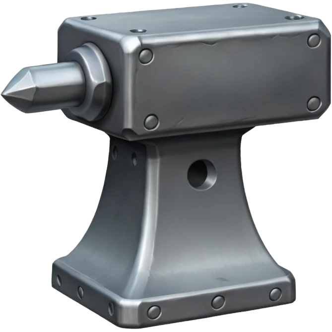 Anvil with a face emoji