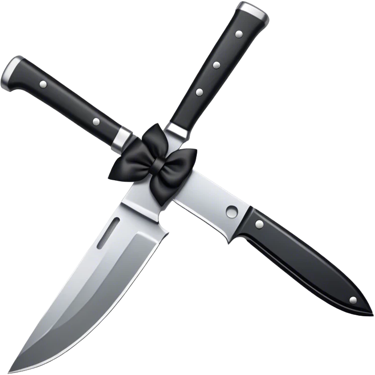 knife with black bow emoji