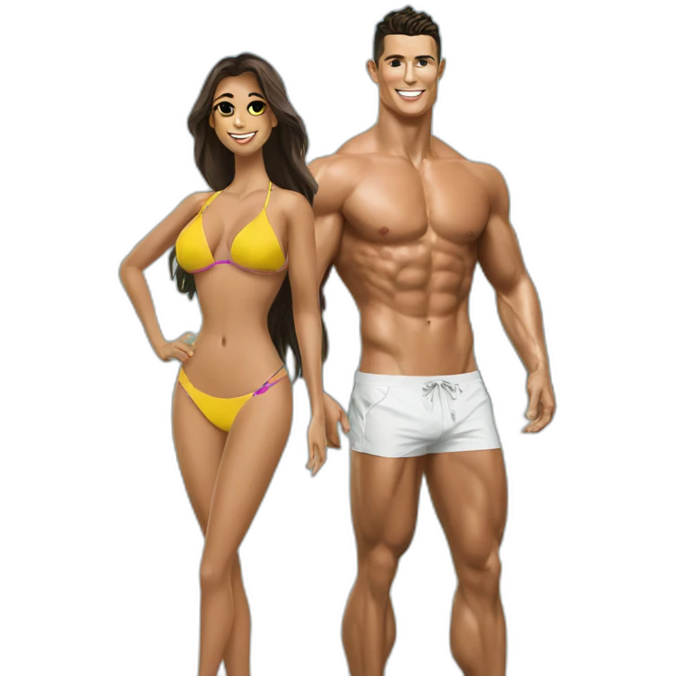 Cristiano Ronaldo in a bikini emoji