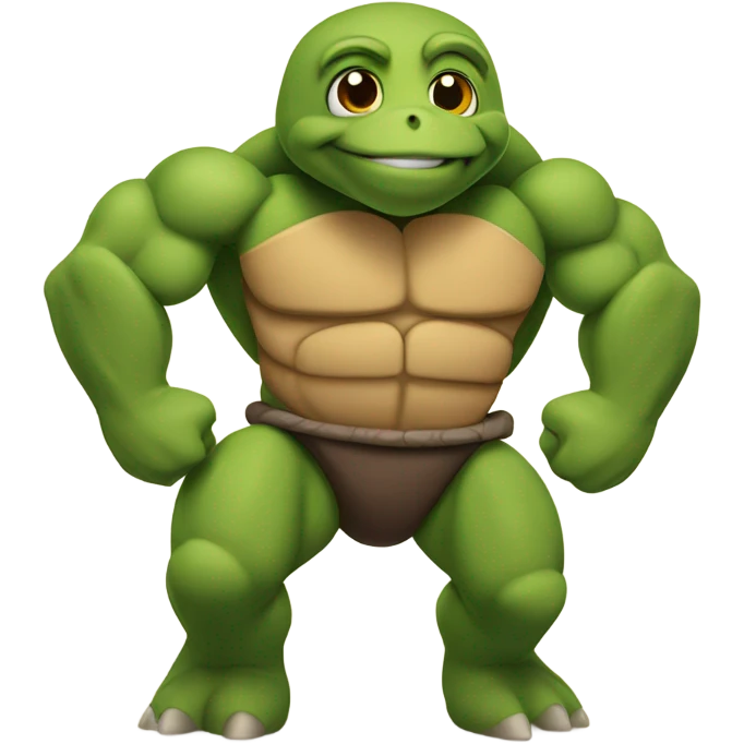 Turtle with abs emoji