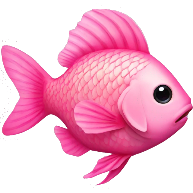 Pink fish  emoji