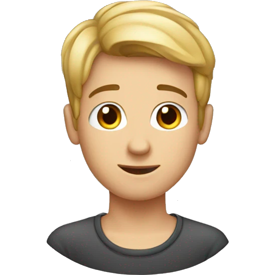 Handsome boy avec pull en col roulé  emoji