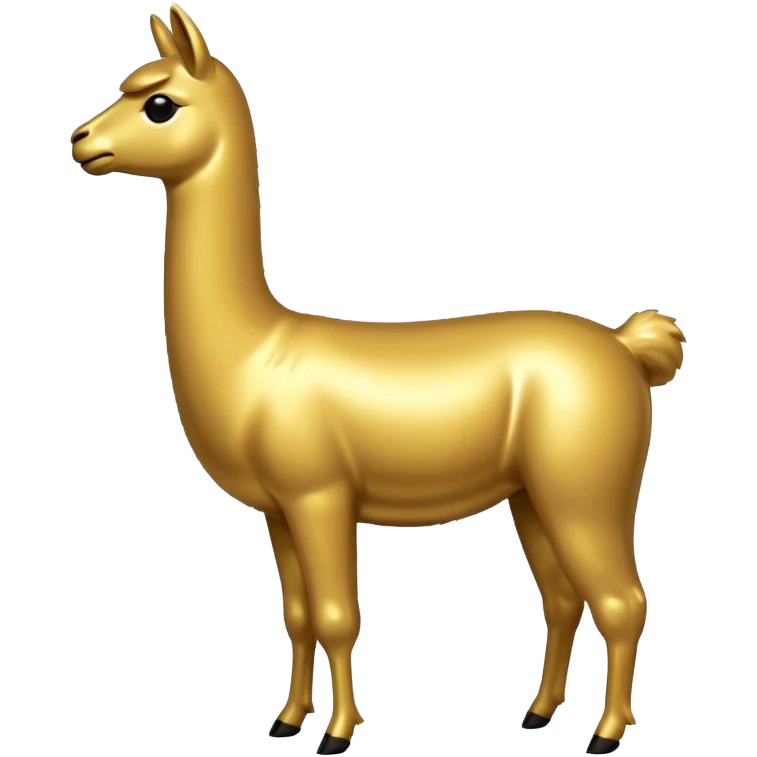 A small golden llama silhouette emoji