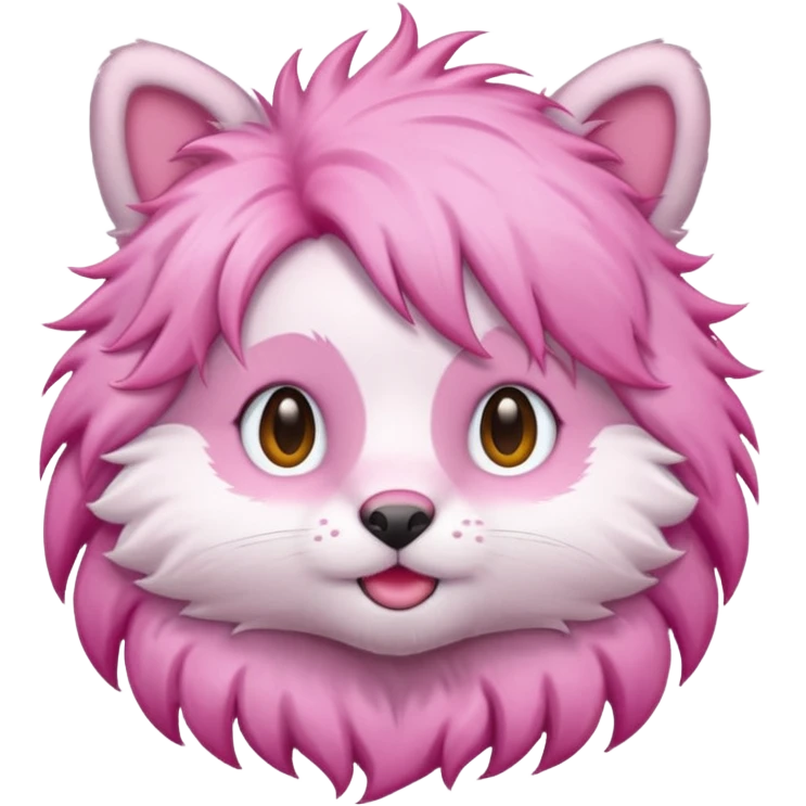 pink haired animal emoji