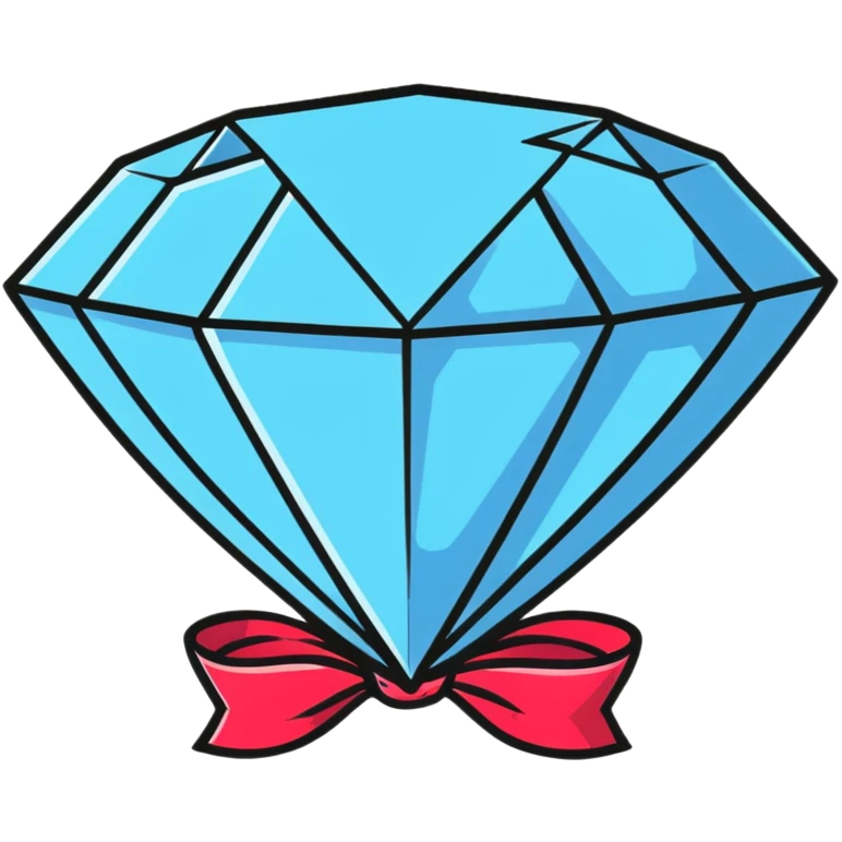 diamond with ribbon emoji