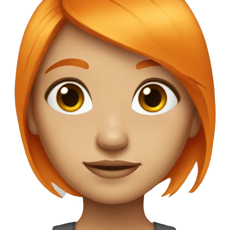 pretty orange hair girl emoji
