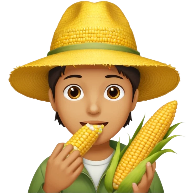 someone taking a corn shit emoji