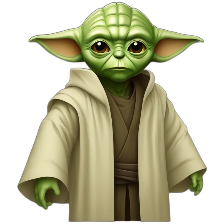 Master yoda with the dark vador costume emoji