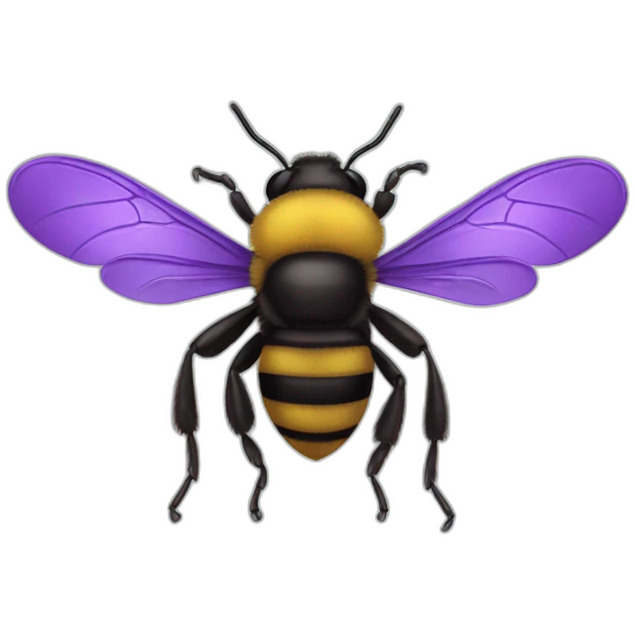 Poisonous purple bee emoji