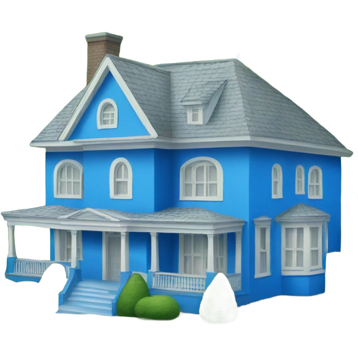 Big blue house emoji