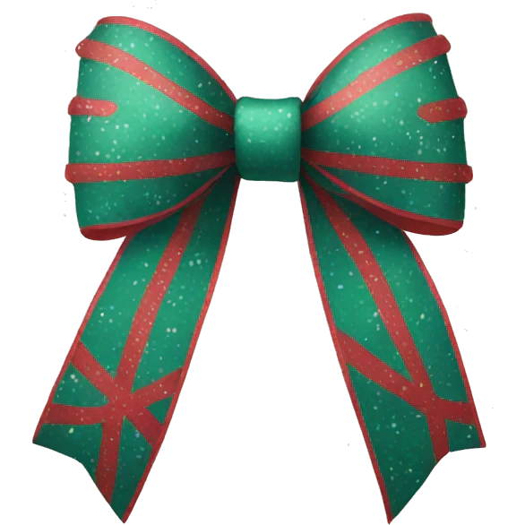 cute christmas bow emoji