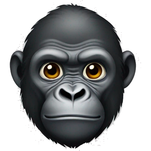Familiar gorilla emoji