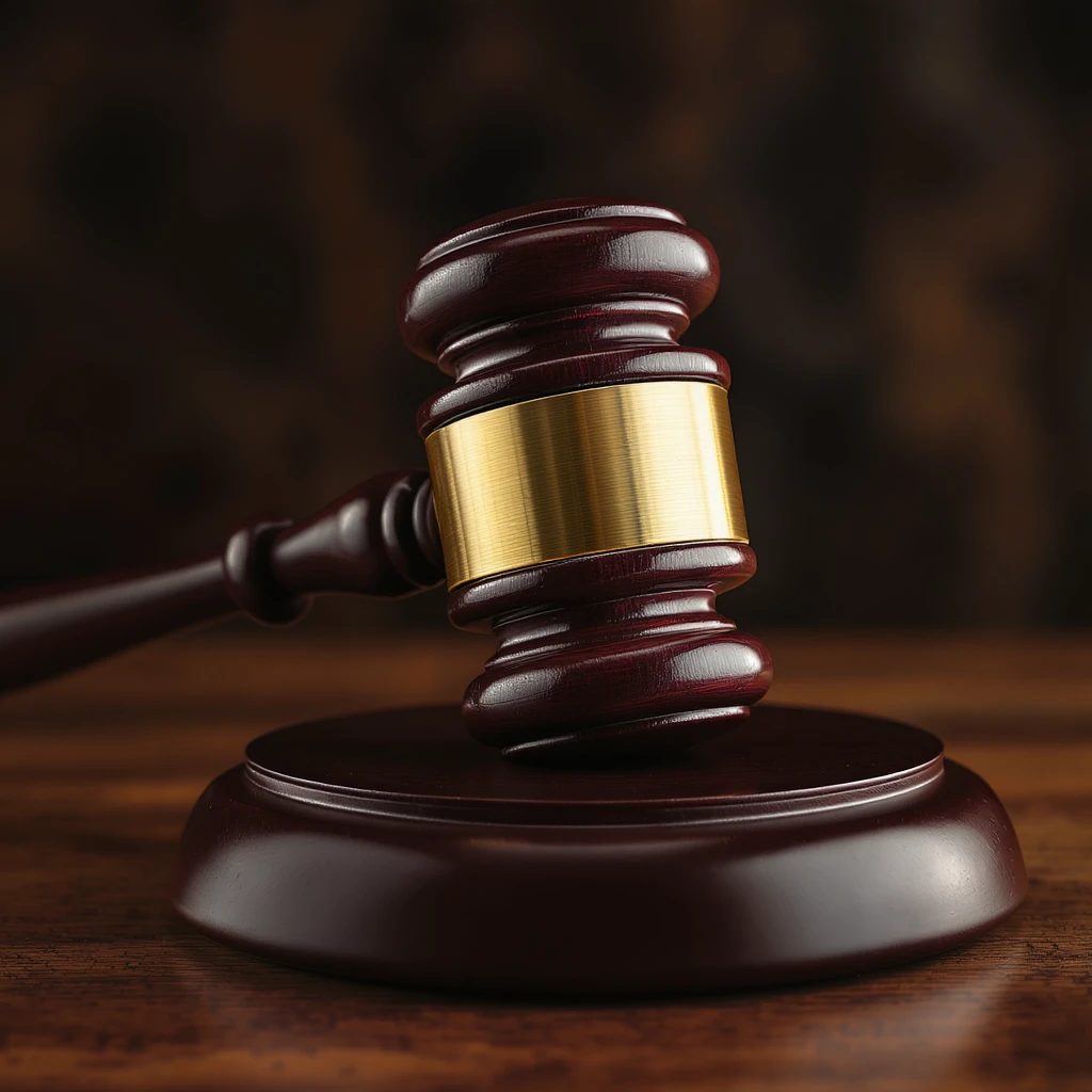 a gavel, classic wooden look, realistic style, detailed texture and lighting emoji