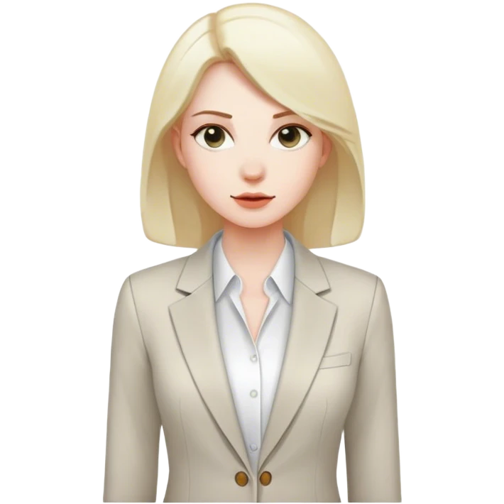 woman simple blazer shirt polish  emoji