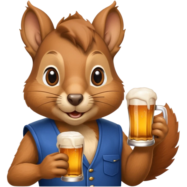 Has a  Teodoro la ardilla con una chela emoji