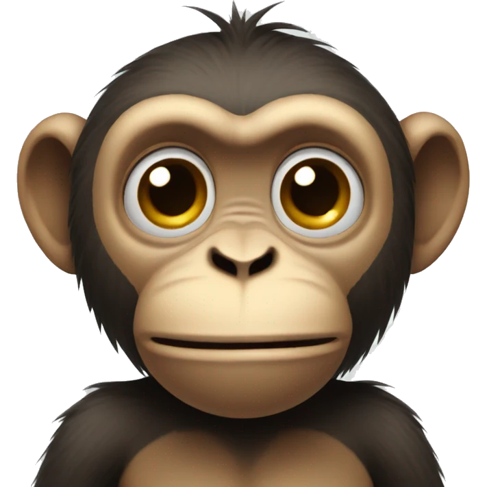 Sad monkey saying hello emoji