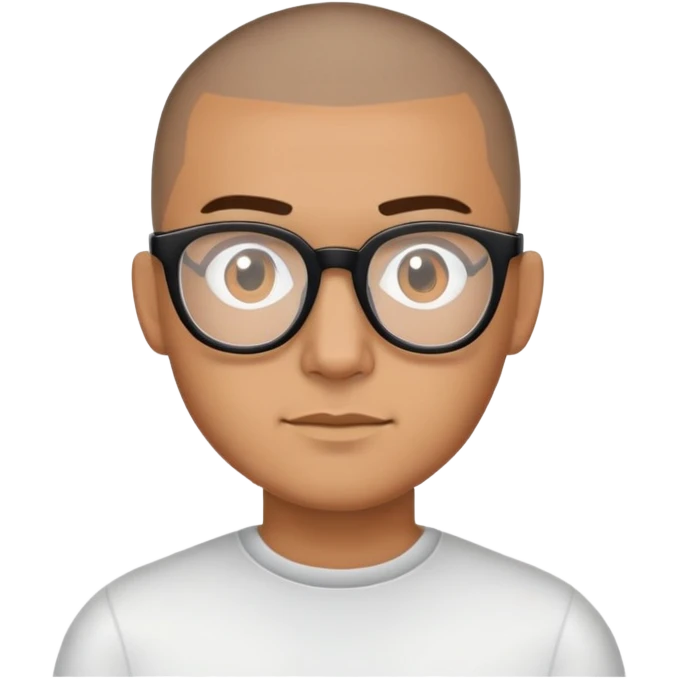 Buzz cut Latino with glasses emoji