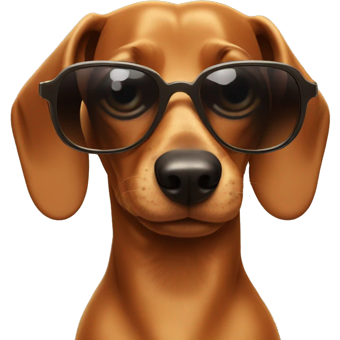 dachshund with sunglasses  emoji