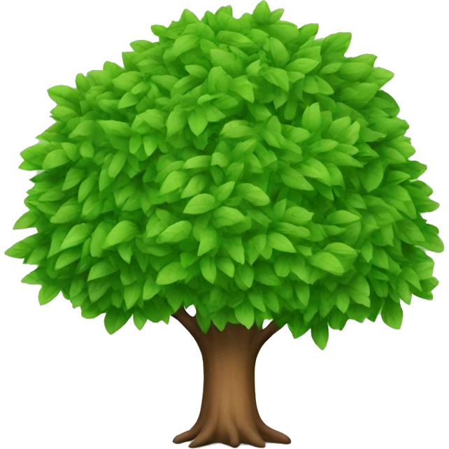 a tree with green leaves emoji