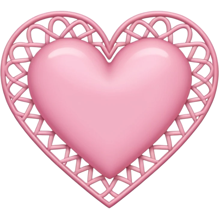 Pink laced heart emoji