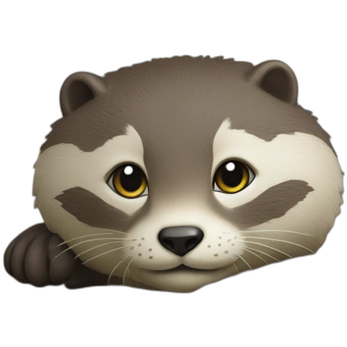 Chat sur une loutre emoji