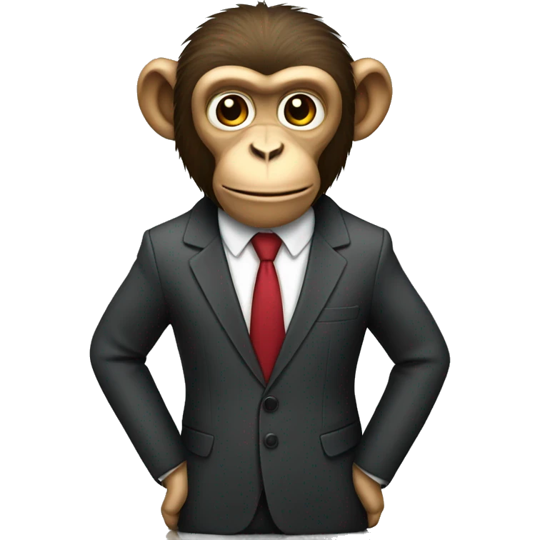 businessman monkey emoji