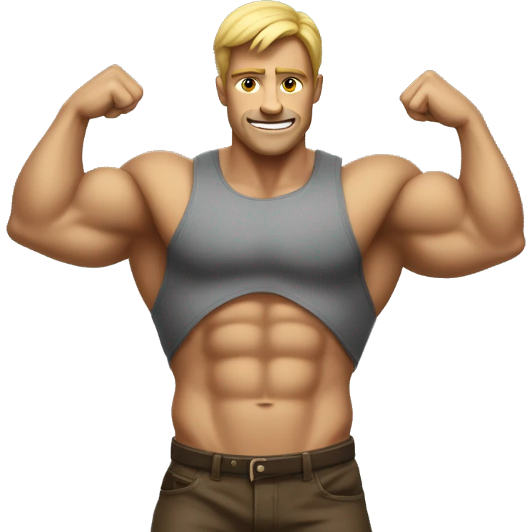 homme musclé emoji