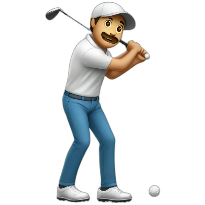 Hombre jugando al golf emoji