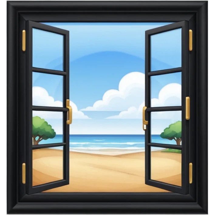 Открытое окно со сквозняком emoji