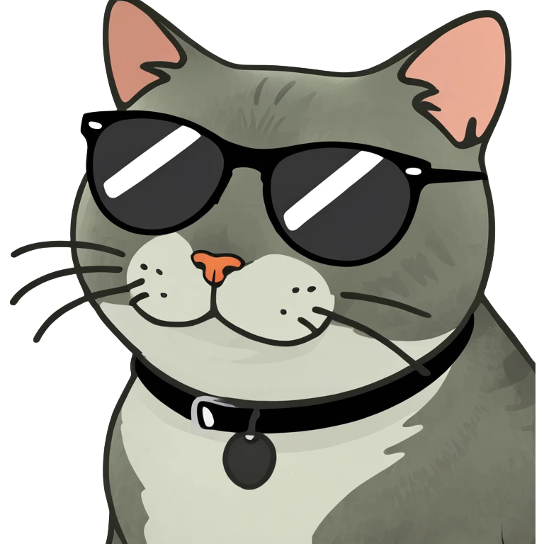 Cat with sunglasses emoji