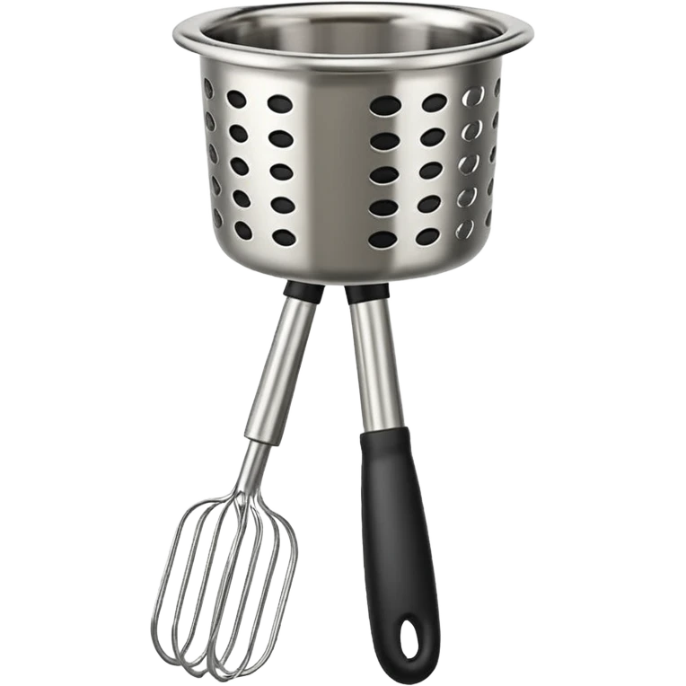 Vertical potato masher with perforated bottom. emoji