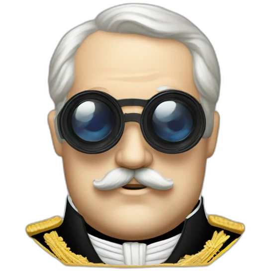 Russian emperor Alexander II looks binocular  emoji