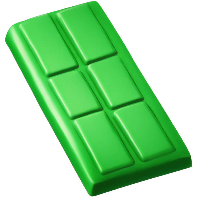 Green chocolate bar emoji