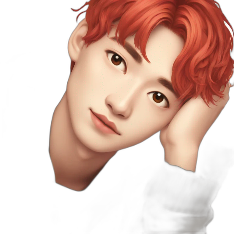 kim-taehyung-red-hair emoji