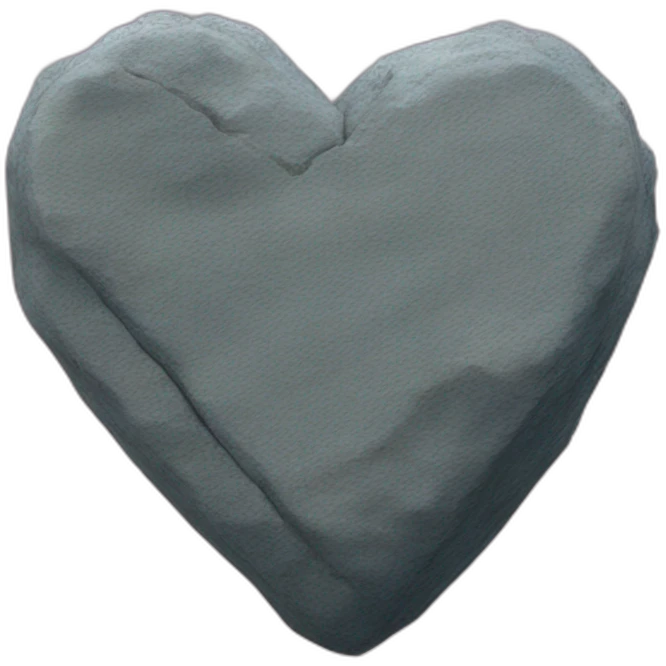Heart rock emoji