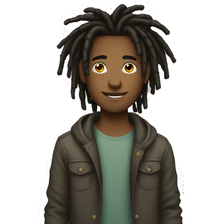 young dread locks guy emoji