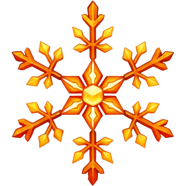 a fiery snowflake that is ignited emoji
