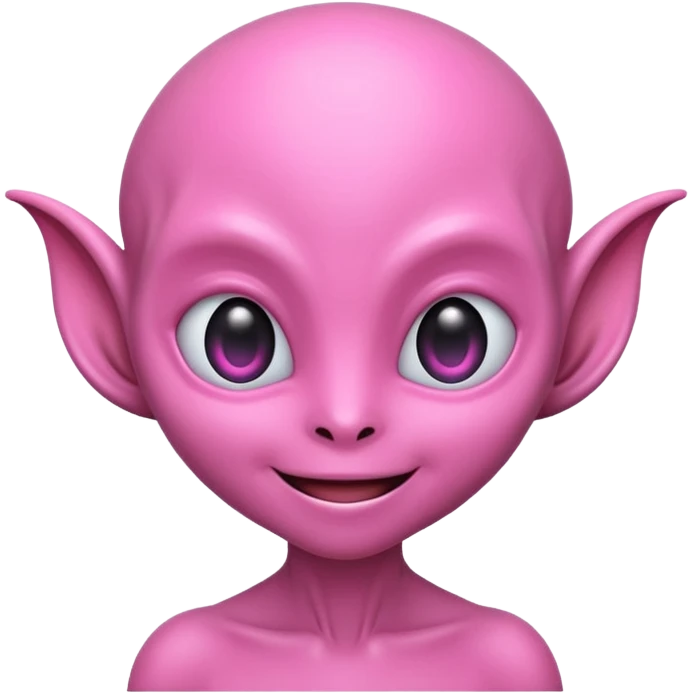 Pink alien sweety emoji