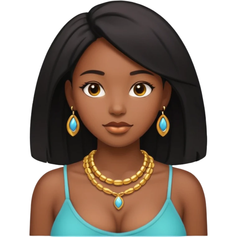 Black girl big chest emoji