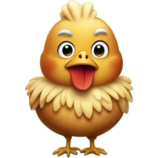 Sharp teeth chicken  emoji