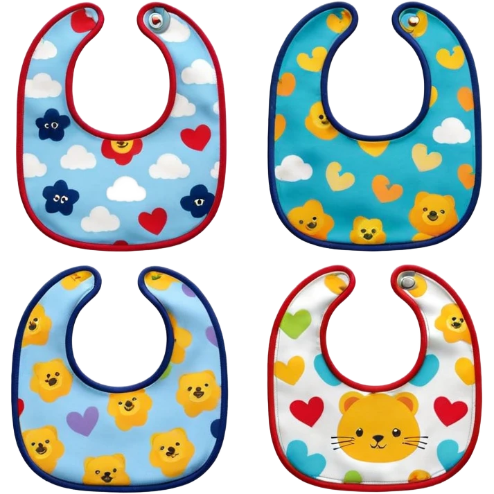 Patterned Baby Bibs emoji